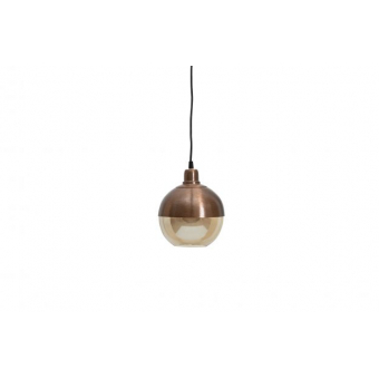 Split hanglamp glas brown Ø18cm